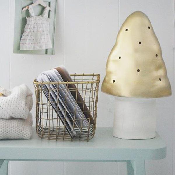 Lampe Champignon Heico - Doré