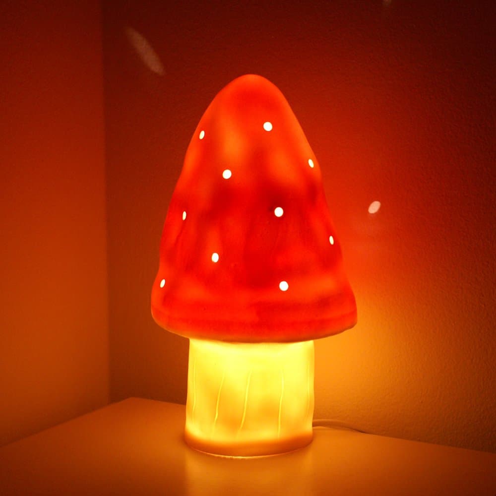 Heico Mushroom Lamp - Red