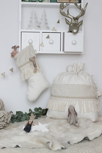 Cotton & Sweets Cotton Christmas Stocking - Boho