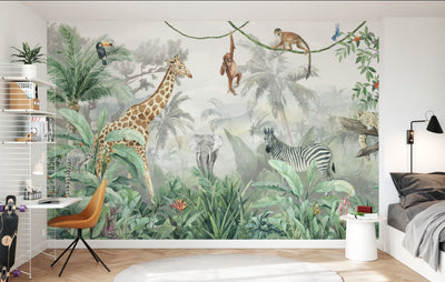 Kids Custom Wall Mural - Deep In The Jungle