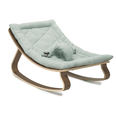 Charlie Crane Levo Baby Rocker - Walnut + Organic Farrow Cushion