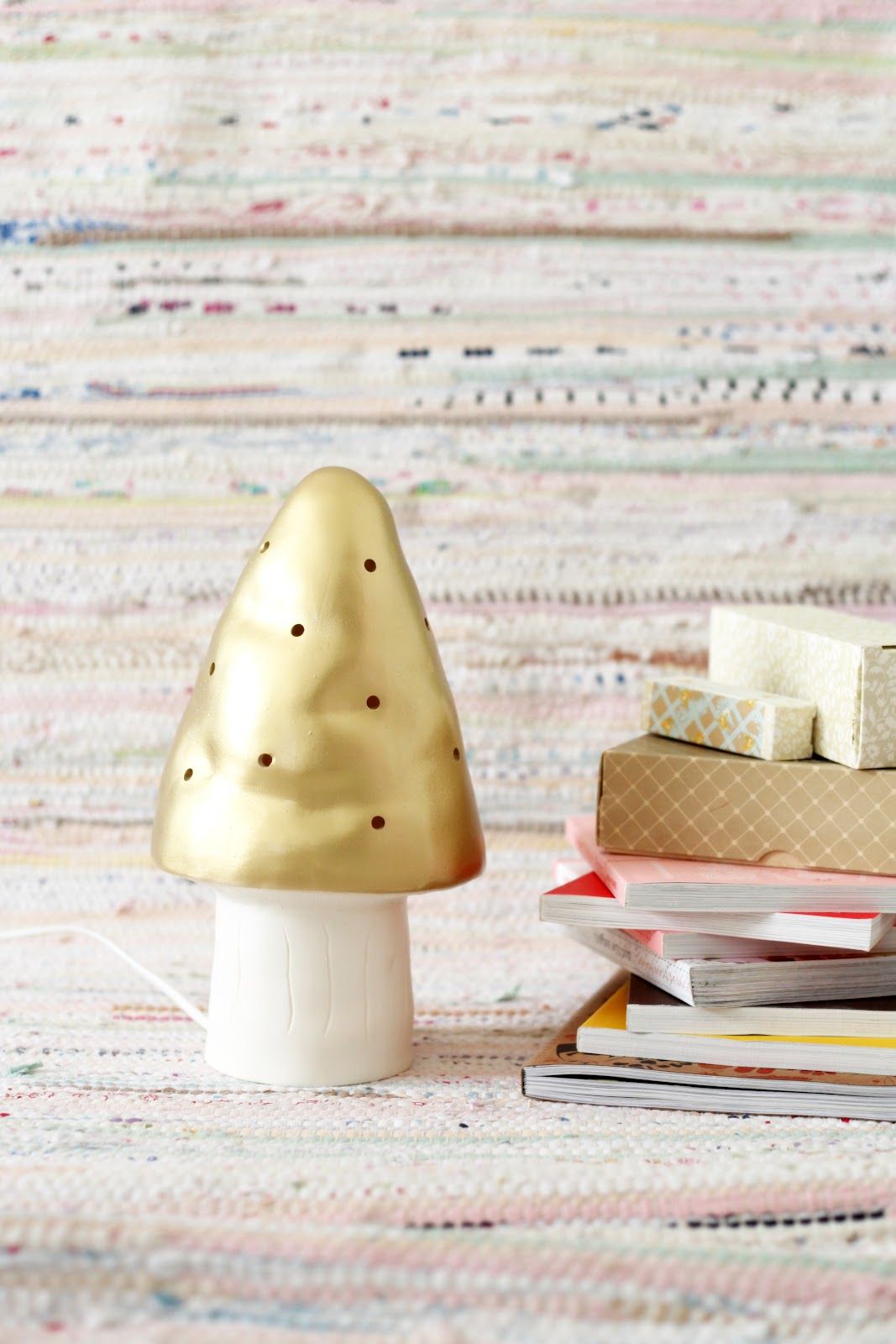 Lampe Champignon Heico - Doré