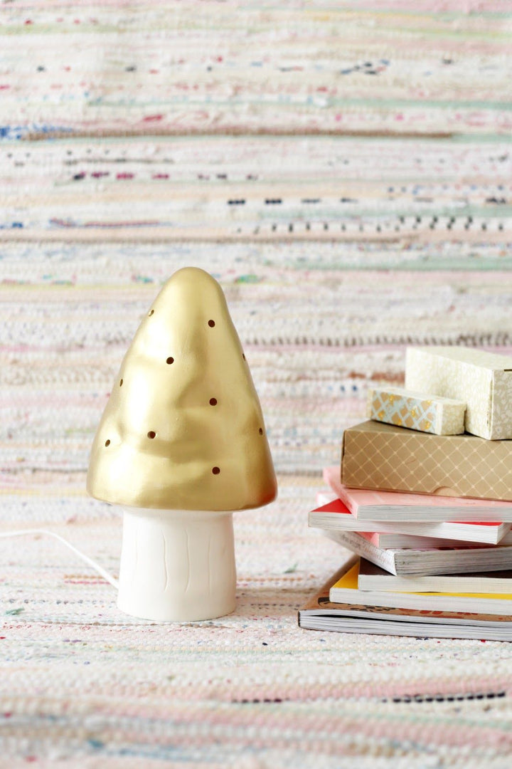 Lampe Champignon Heico - Doré