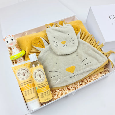 Lion Personalised Bath Time Baby Gift Hamper
