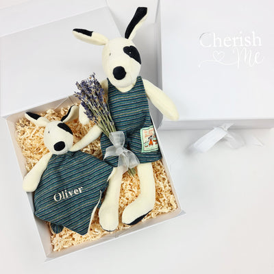 Julius Dog Duo Personalised Baby Gift Box
