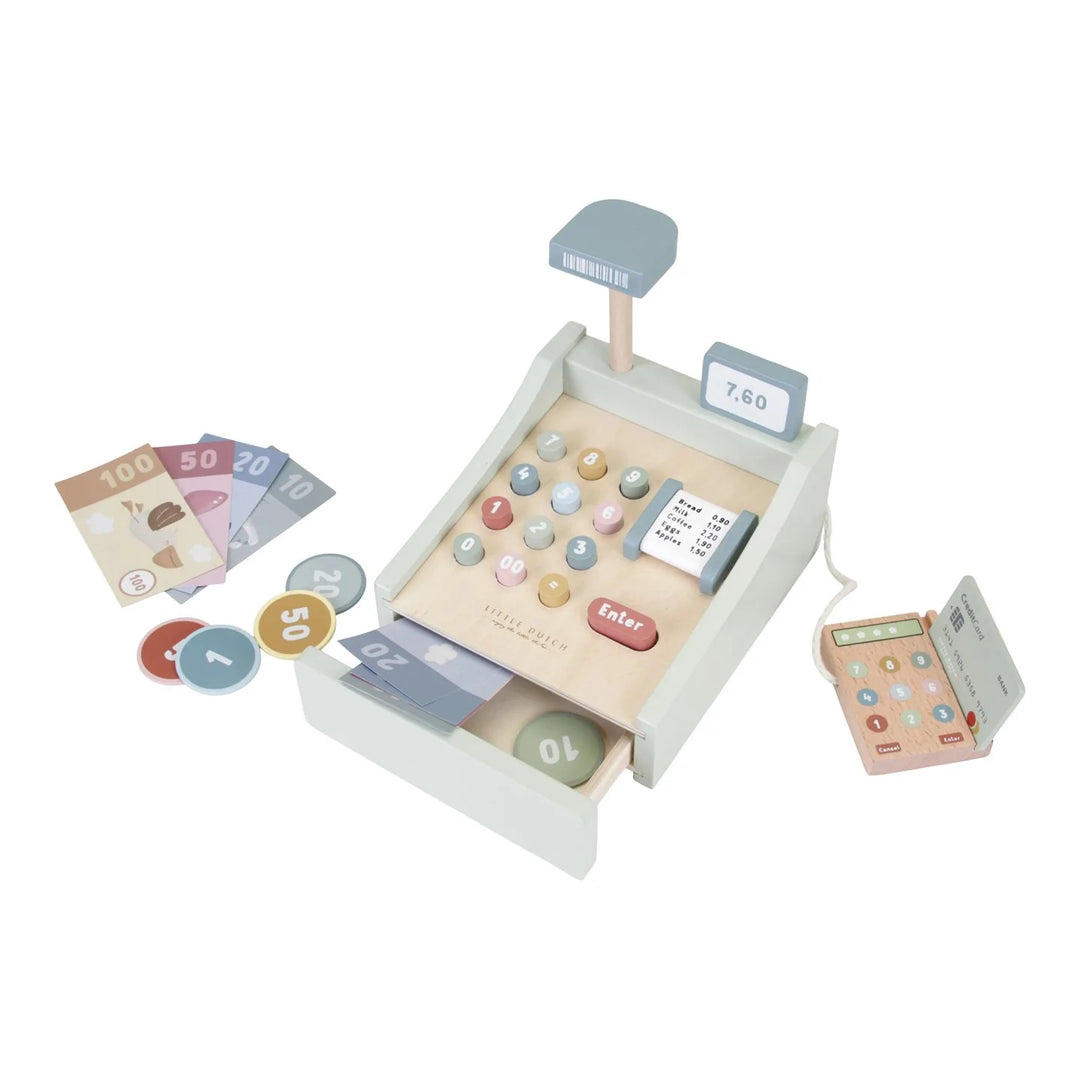 Little Dutch Wooden Toy Cash Register with Scanner