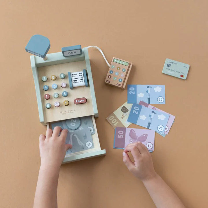 Little Dutch Wooden Toy Cash Register with Scanner
