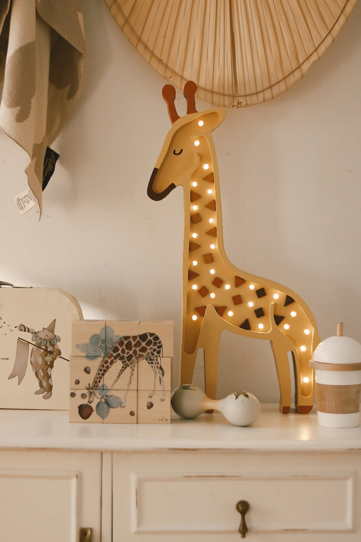 Lampe girafe Little Lights | Jaune africain