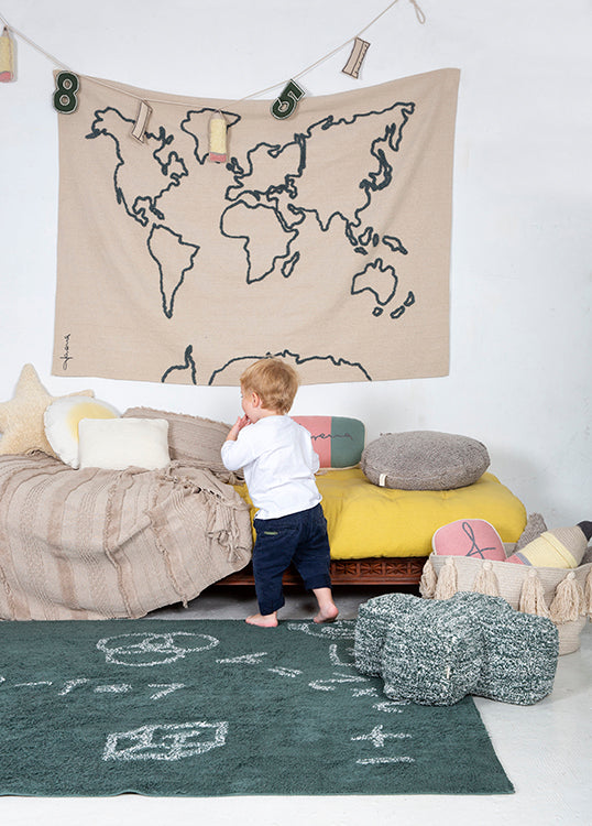 Lorena Canals Wandleinwand – Weltkarte