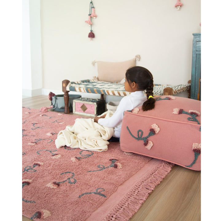 Tapis lavable en machine Lorena Canals - Jardin anglais Ash Rose