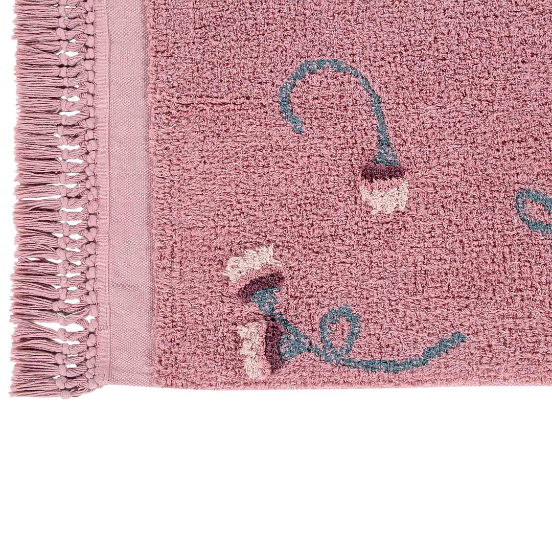 Tapis lavable en machine Lorena Canals - Jardin anglais Ash Rose