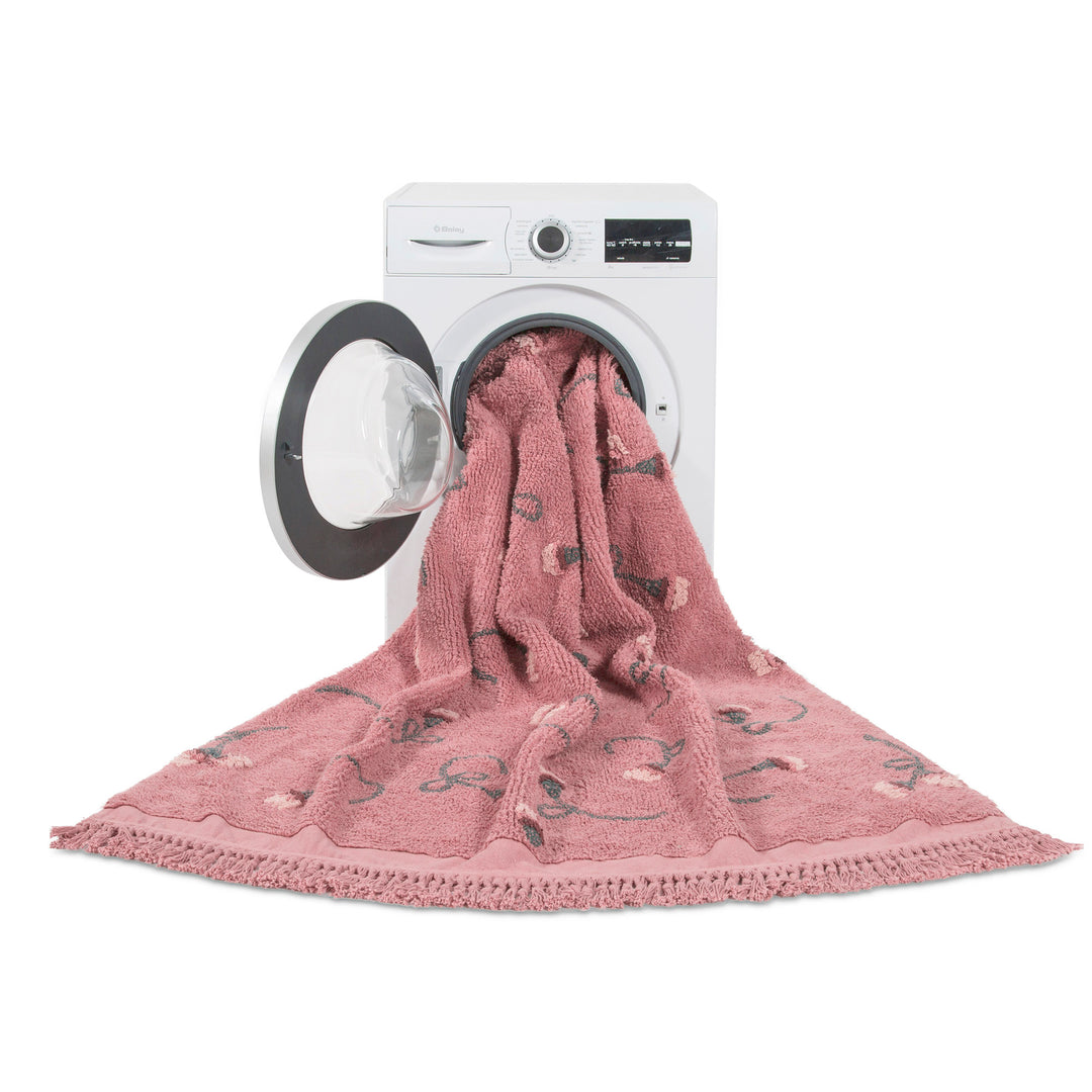 Tapis lavable en machine Lorena Canals - Jardin anglais Ash Rose
