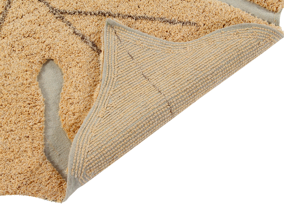 Tapis lavable en machine Lorena Canals - Feuille de Monstera Miel