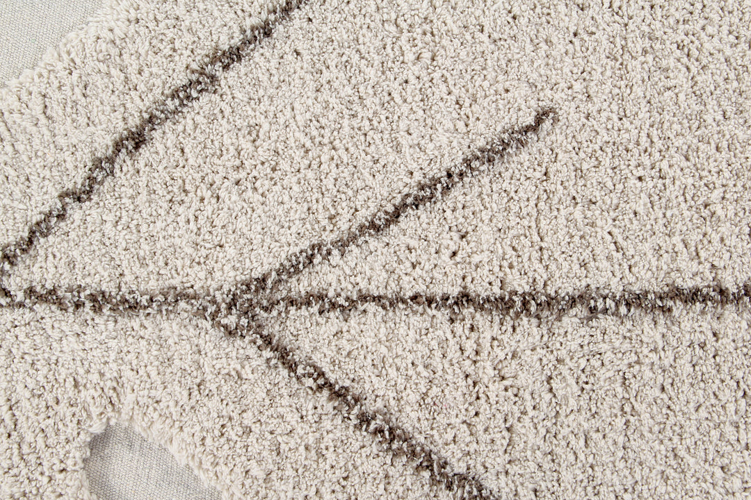 Tapis lavable en machine Lorena Canals - Feuille de Monstera Naturel