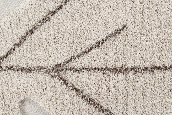 Tapis lavable en machine Lorena Canals - Feuille de Monstera Naturel