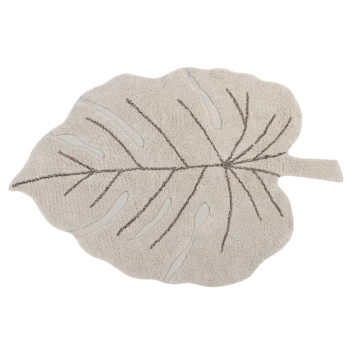 Tapis lavable en machine Lorena Canals - Feuille de Monstera Naturel