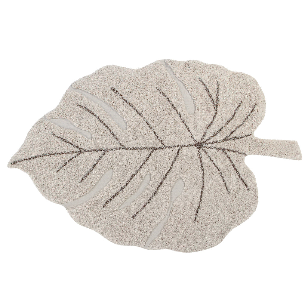 Lorena Canals Machine Washable Rug - Monstera Leaf Natural