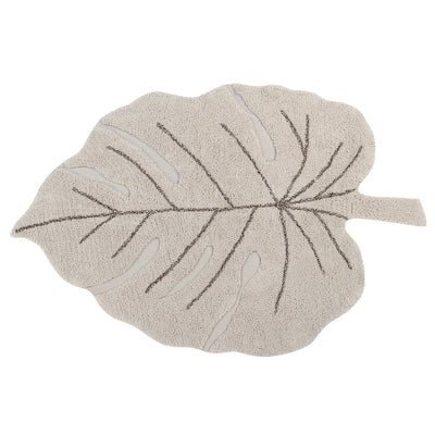 Lorena Canals Machine Washable Rug - Monstera Leaf Natural