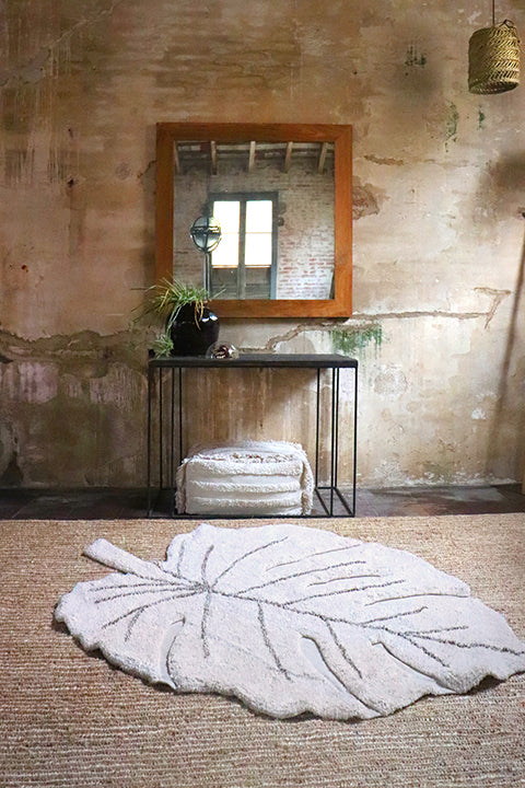 Tapis lavable en machine Lorena Canals - Feuille de Monstera Naturel