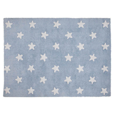 Lorena Canals Machine Washable Rug - Stars Blue/White