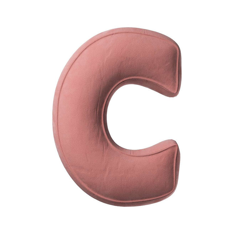 Velvet Letter Cushion - C  (Various Colours)