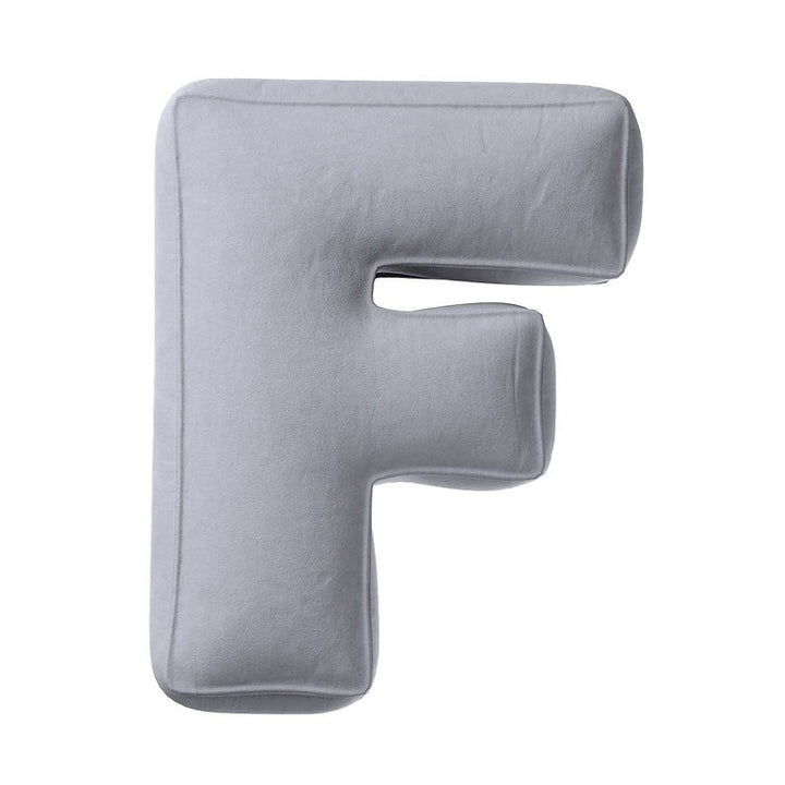 Velvet Letter Cushion - F  (Various Colours)