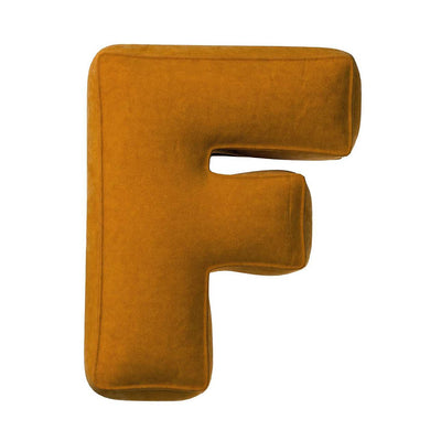 Velvet Letter Cushion - F  (Various Colours)