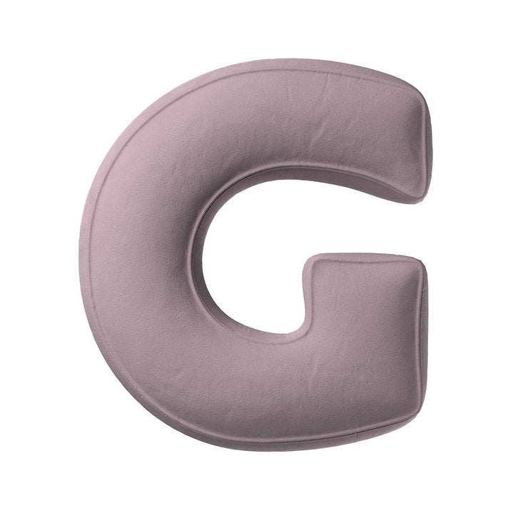Velvet Letter Cushion - G  (Various Colours)