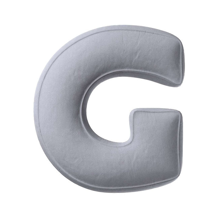 Velvet Letter Cushion - G  (Various Colours)