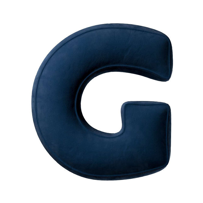 Velvet Letter Cushion - G  (Various Colours)