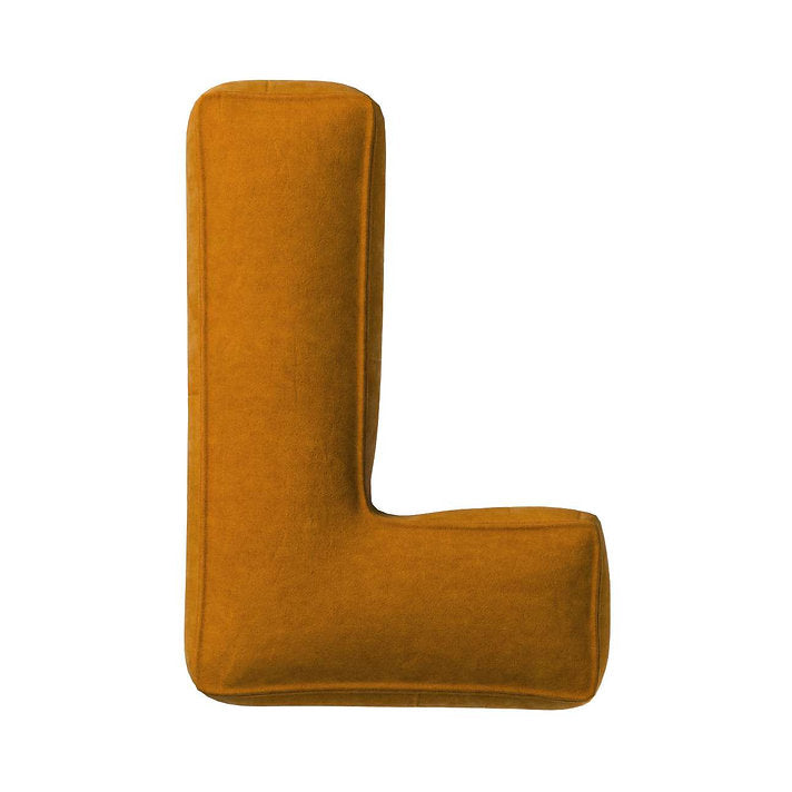 Velvet Letter Cushion - L (Various Colours)