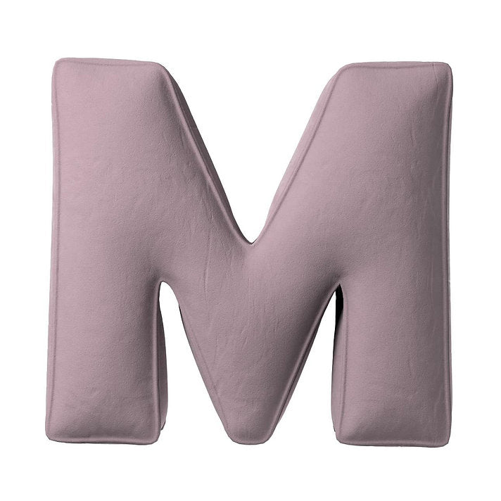 Velvet Letter Cushion - M (Various Colours)