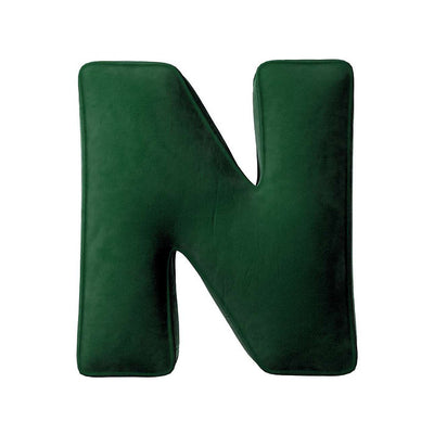 Velvet Letter Cushion - N (Various Colours)