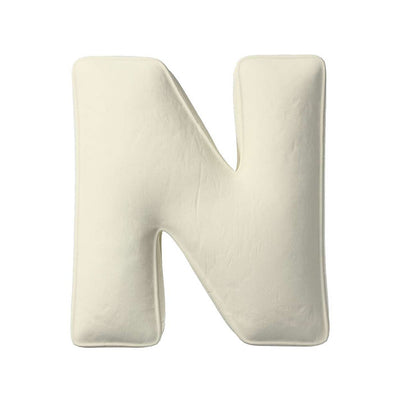 Velvet Letter Cushion - N (Various Colours)