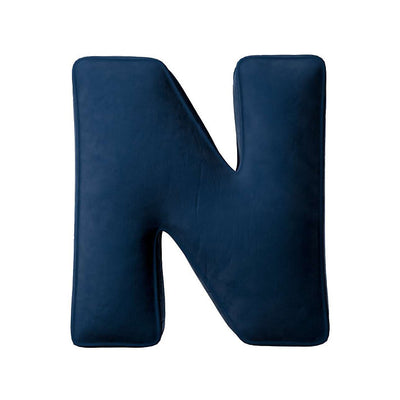 Velvet Letter Cushion - N (Various Colours)