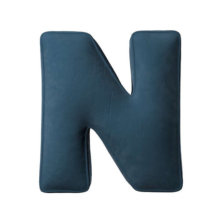 Velvet Letter Cushion - N (Various Colours)