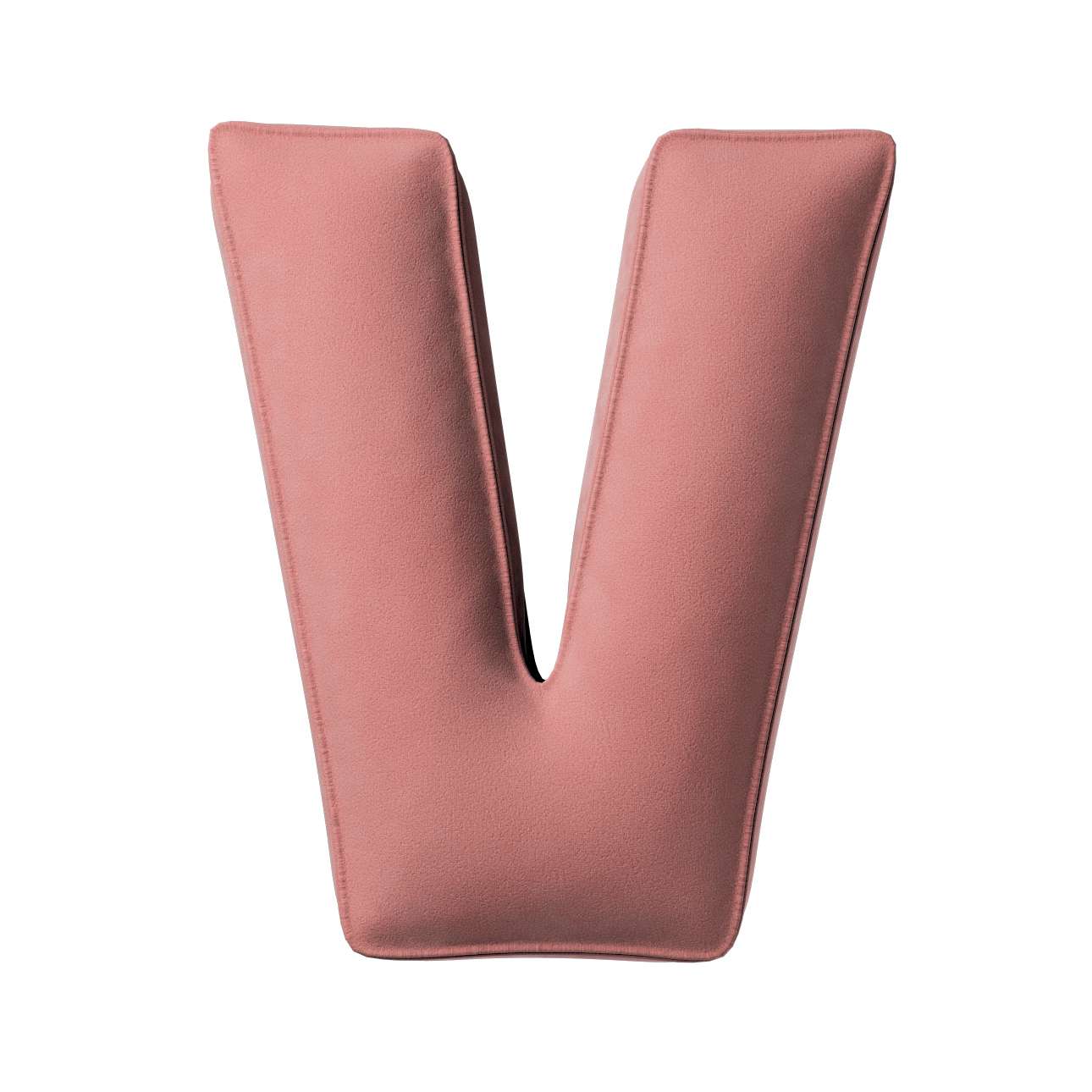 Velvet Letter Cushion - V  (Various Colours)