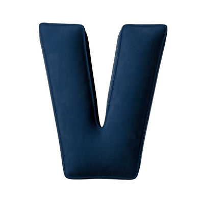 Velvet Letter Cushion - V  (Various Colours)