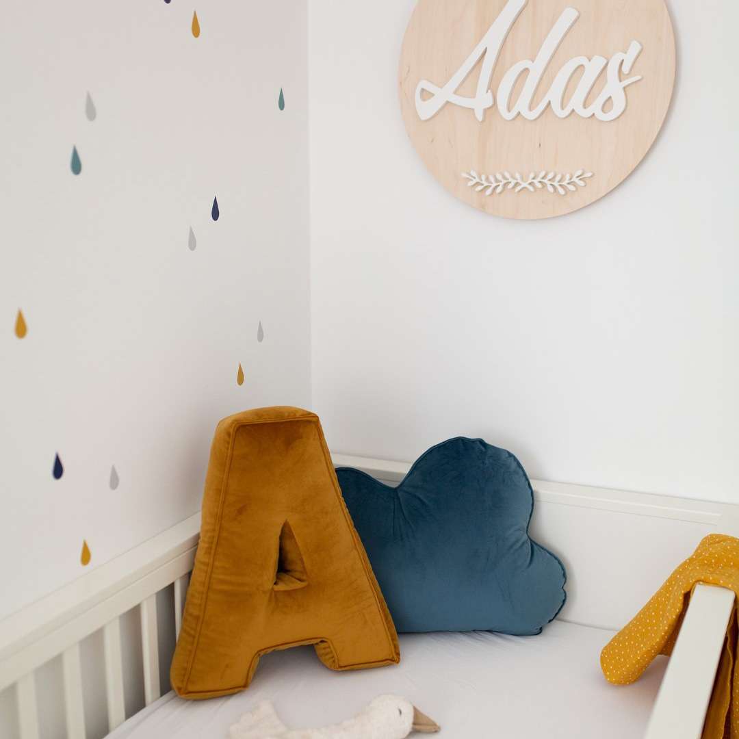 Velvet Letter Cushion - L (Various Colours)