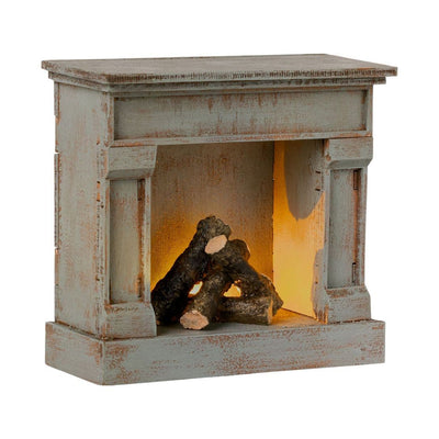 Maileg Fireplace - Vintage Blue