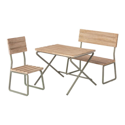 Maileg Garden Furniture Table, Chair & Bench Set