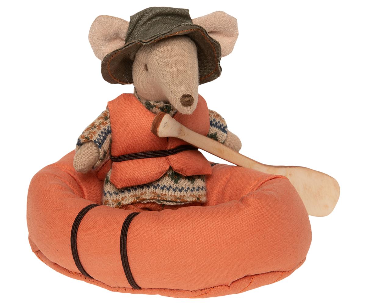 Maileg Mouse in a Rubber Boat