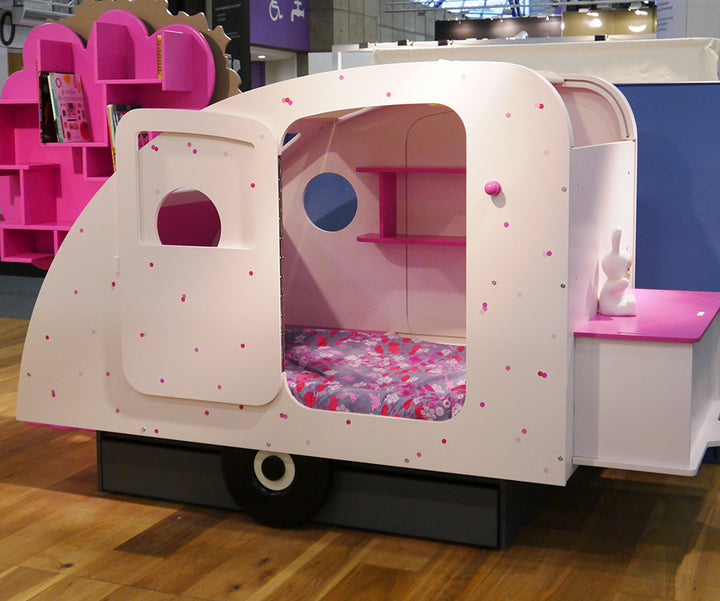 Mathy By Bols Caravan Einzelbett für Kinder, Farblack (über 20 Farben)