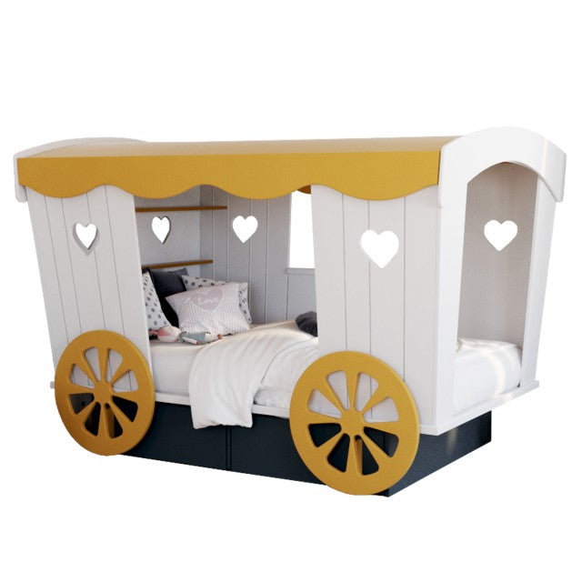 Mathy By Bols Princess Carriage Childs Single Bed - Colour Lacquer (20+ Colours)