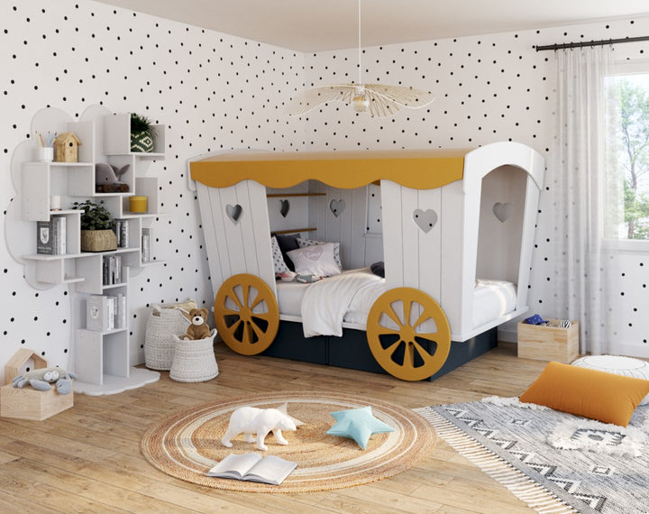 Mathy By Bols Princess Carriage Childs Single Bed - Colour Lacquer (20+ Colours)
