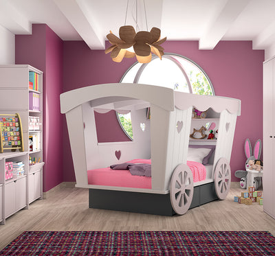 Mathy By Bols Princess Carriage Childs Single Bed - Colour Lacquer (20+ Colours)