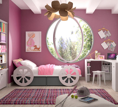 Mathy By Bols Princess Carriage Childs Single Bed - Colour Lacquer (20+ Colours)