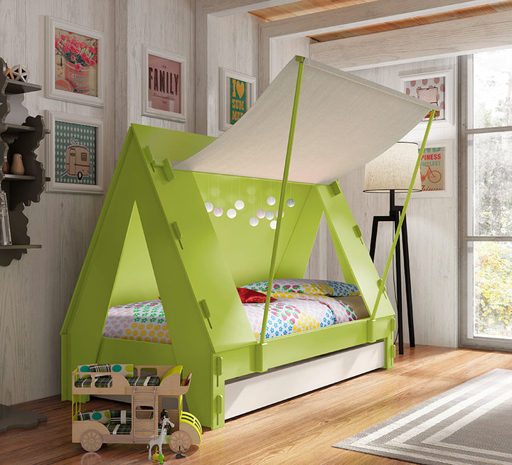 Tente de camping Mathy By Bols pour enfant avec lit simple - Laque colorée (plus de 20 couleurs)