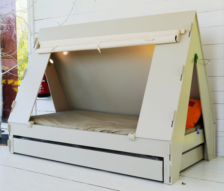 Tente de camping Mathy By Bols pour enfant avec lit simple - Laque colorée (plus de 20 couleurs)