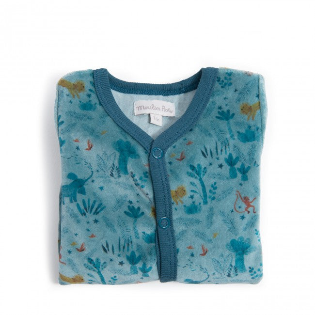 Barboteuse Savanah bleue ludique Moulin Roty 
